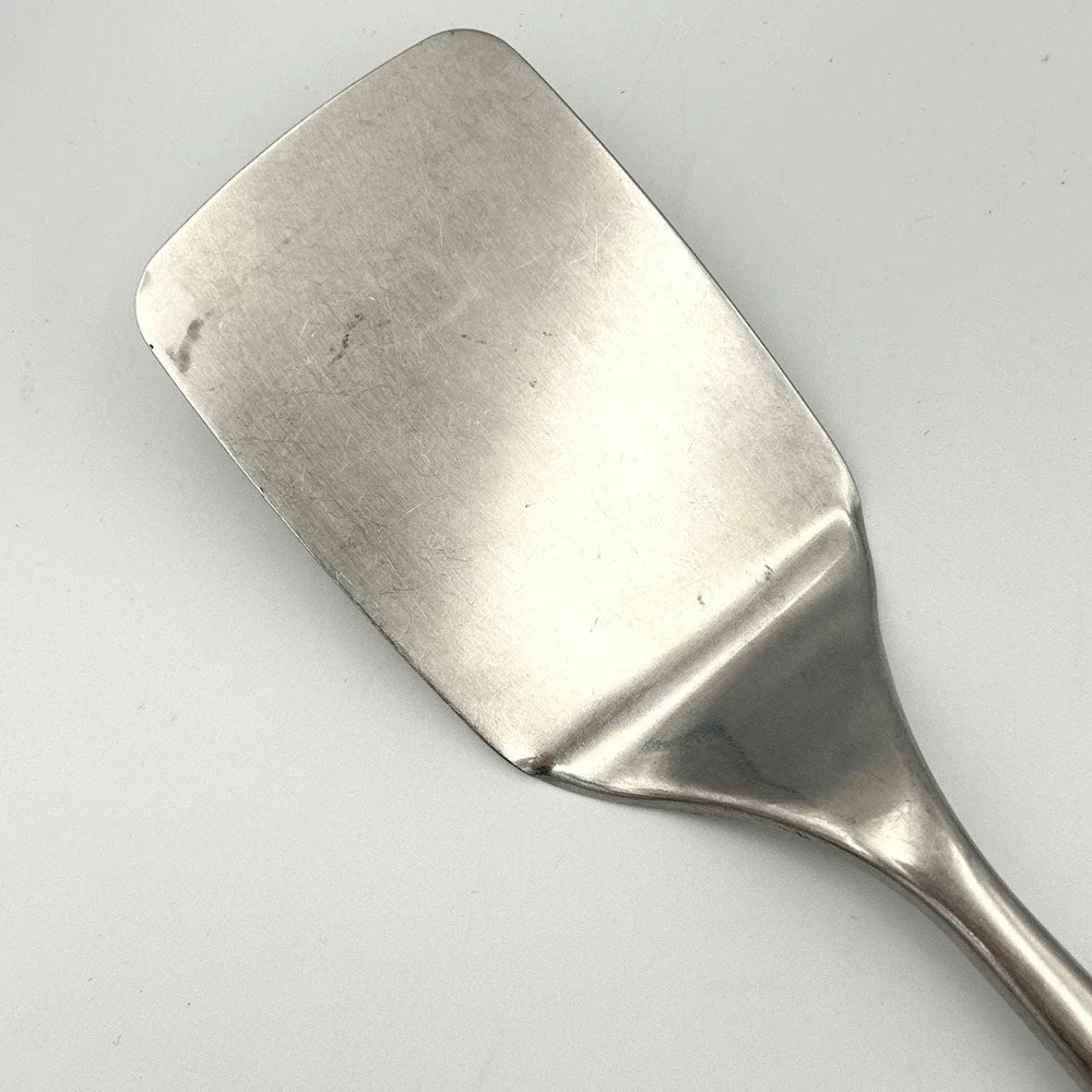 Vintage Pyrex Spatula Turner Flipper Stainless Steel Utensil White Silver 13.25